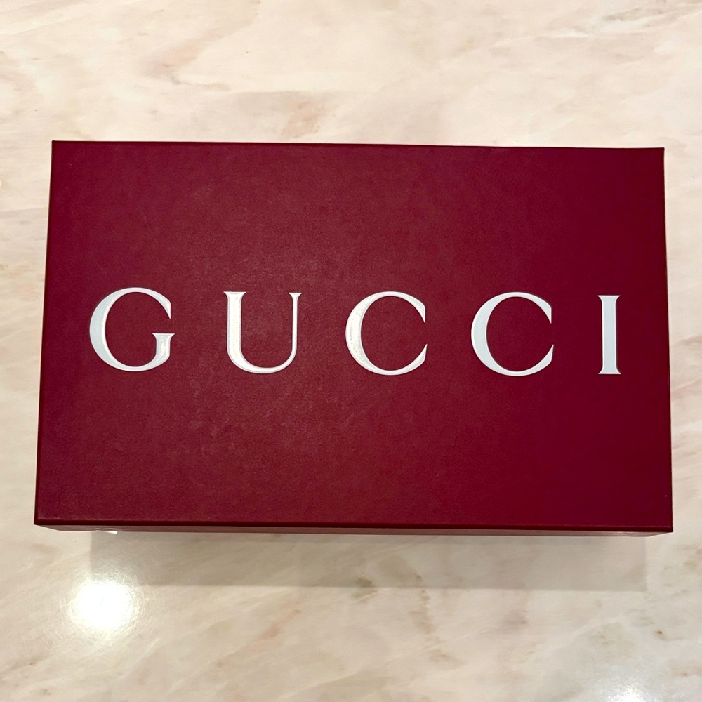Gucci Maroon Shoe Box with Dust Covers